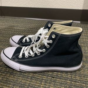 Black High-top Converse Size W10.5/M8.5